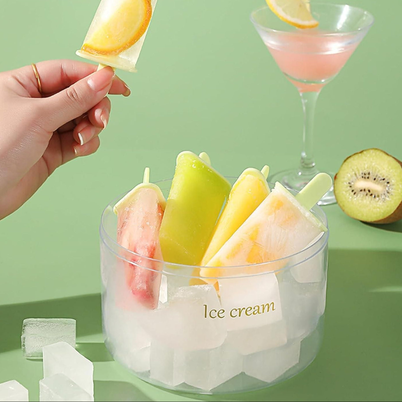 Reusable DIY 8 Pieces Ice Pop Mould
